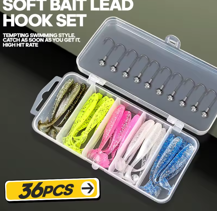 CatchFish Soft Lure & Jig Kit – 36pcs